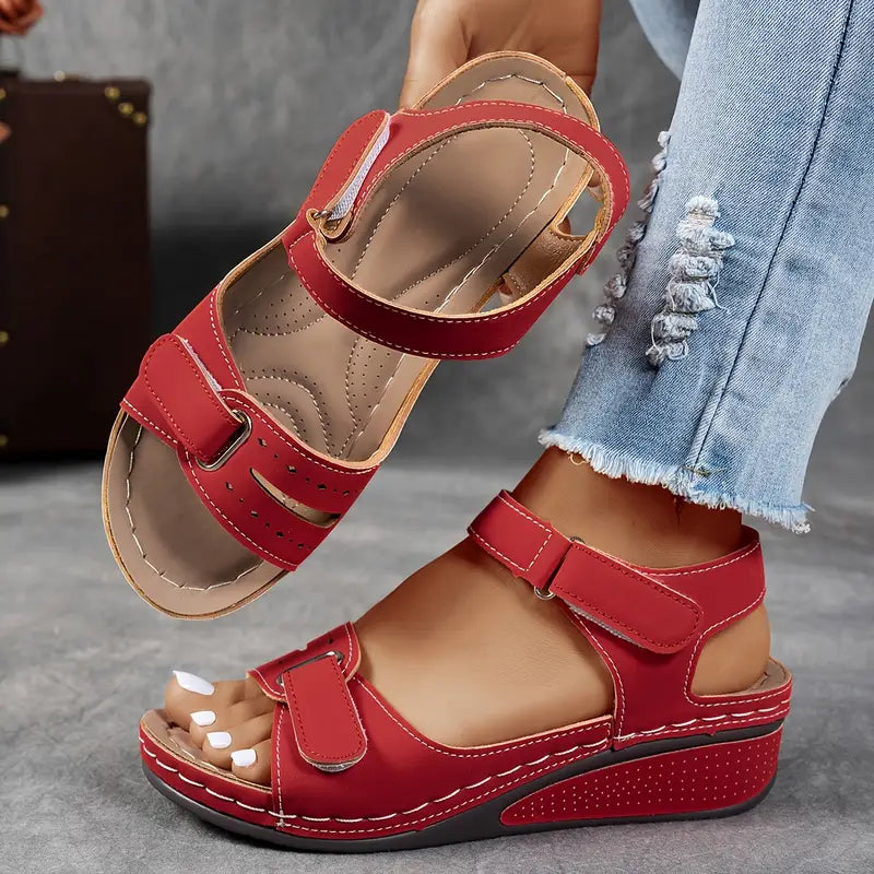 The Nerina Adjustable Wedge Sandal