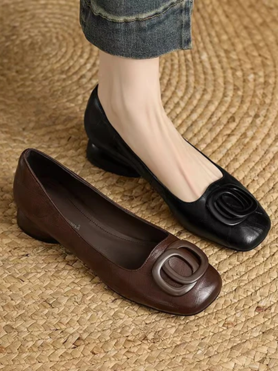 The Odette Square-Toe Flat