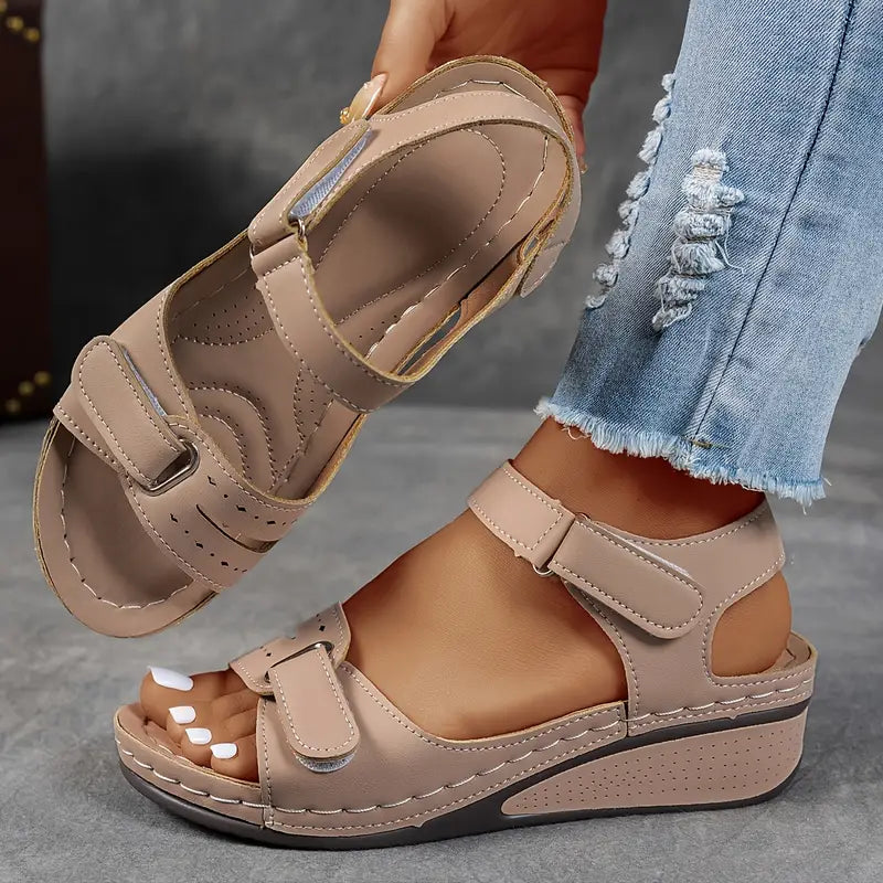 The Nerina Adjustable Wedge Sandal