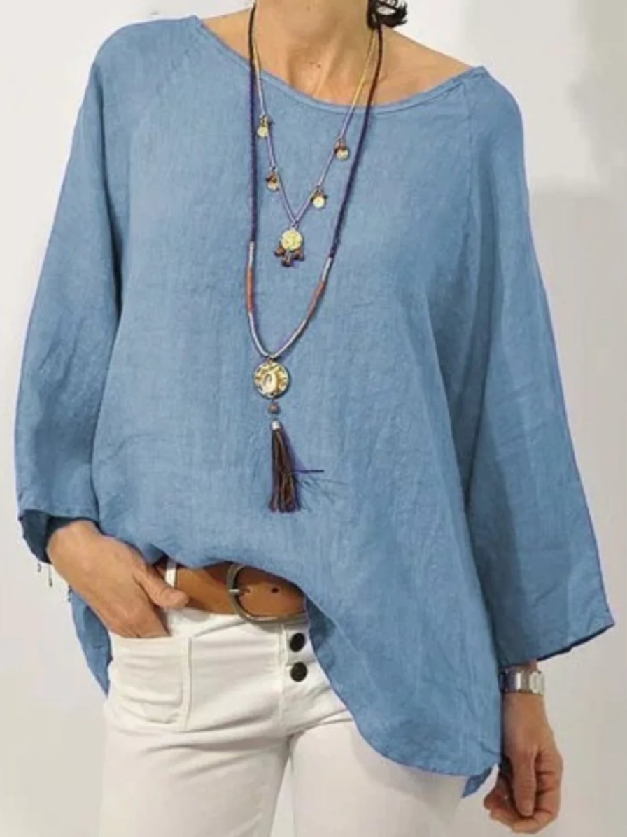 The Ivy Linen-Blend Blouse
