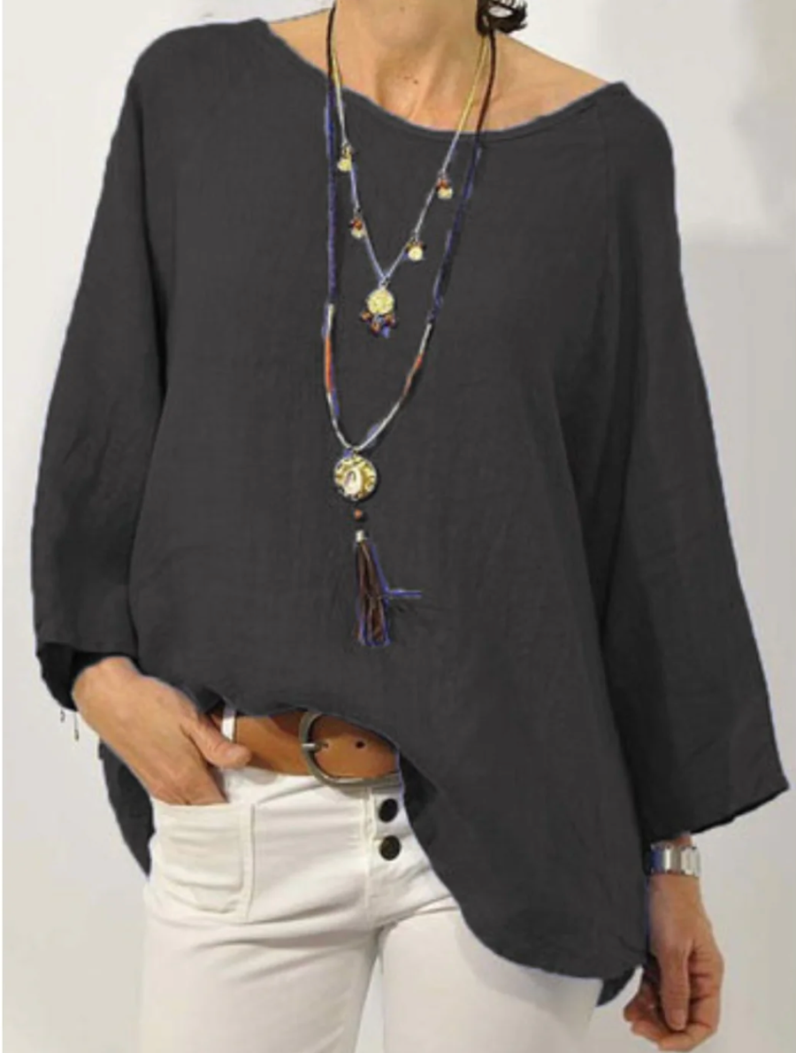 The Ivy Linen-Blend Blouse