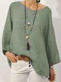 The Ivy Linen-Blend Blouse