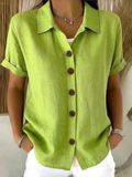 The Lena Button-Front Blouse