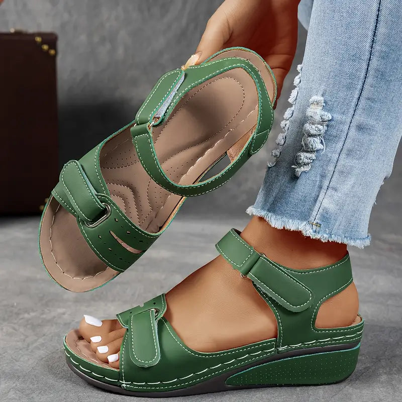 The Nerina Adjustable Wedge Sandal