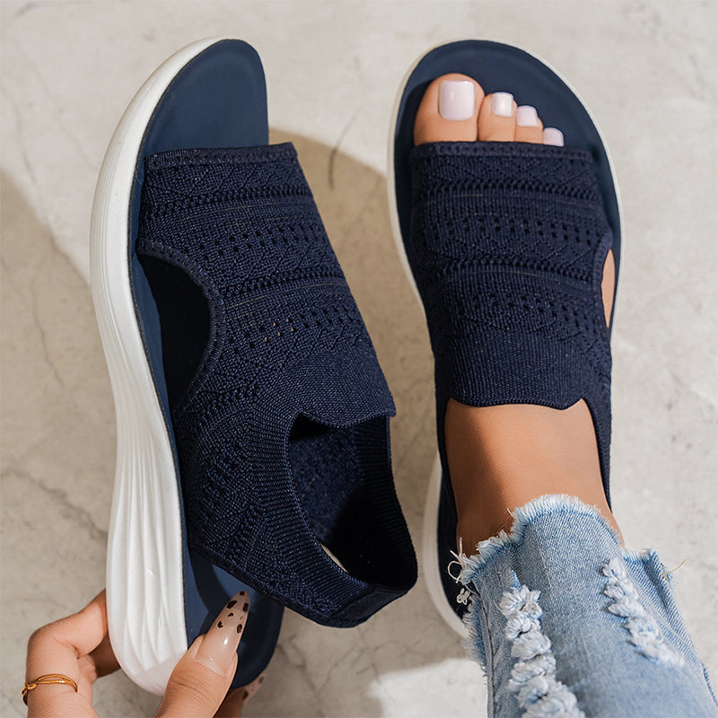 The Lina Knit Platform Sandal